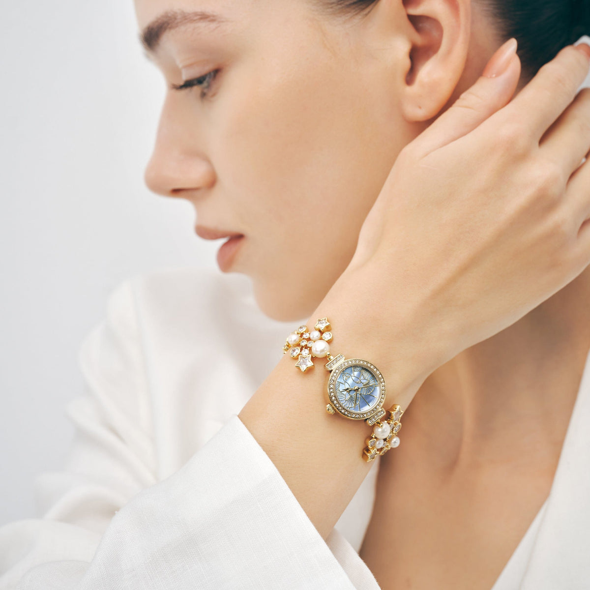 Stellar Zodiac Pearl Watch（Aries / Leo / Sagittarius） AmberLollipop