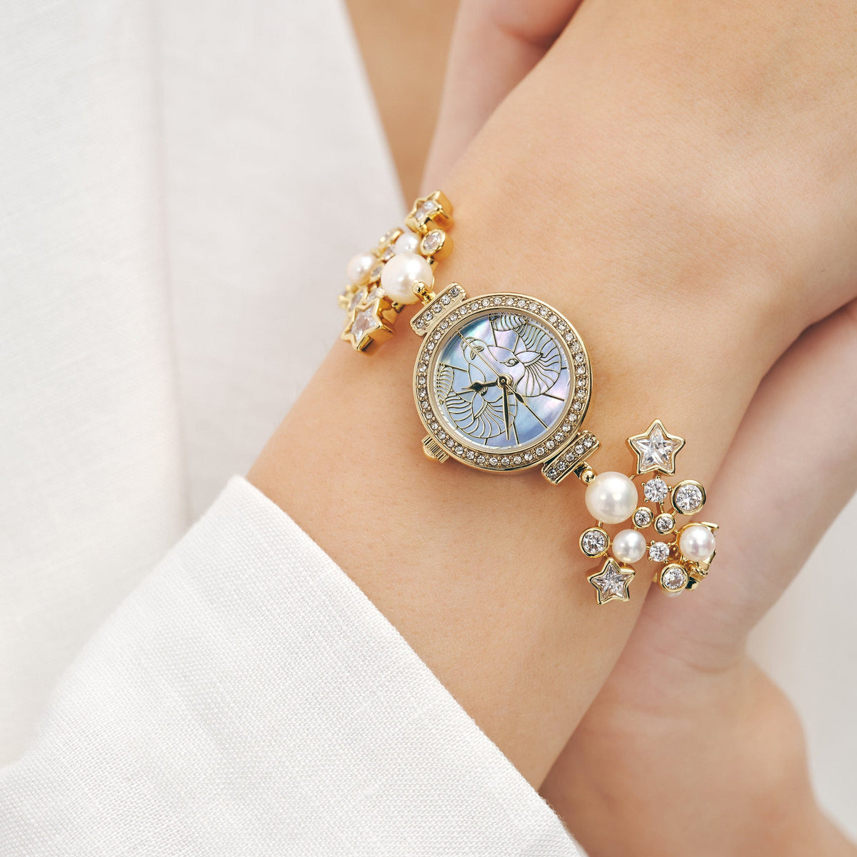 Stellar Zodiac Pearl Watch（Aries / Leo / Sagittarius） AmberLollipop