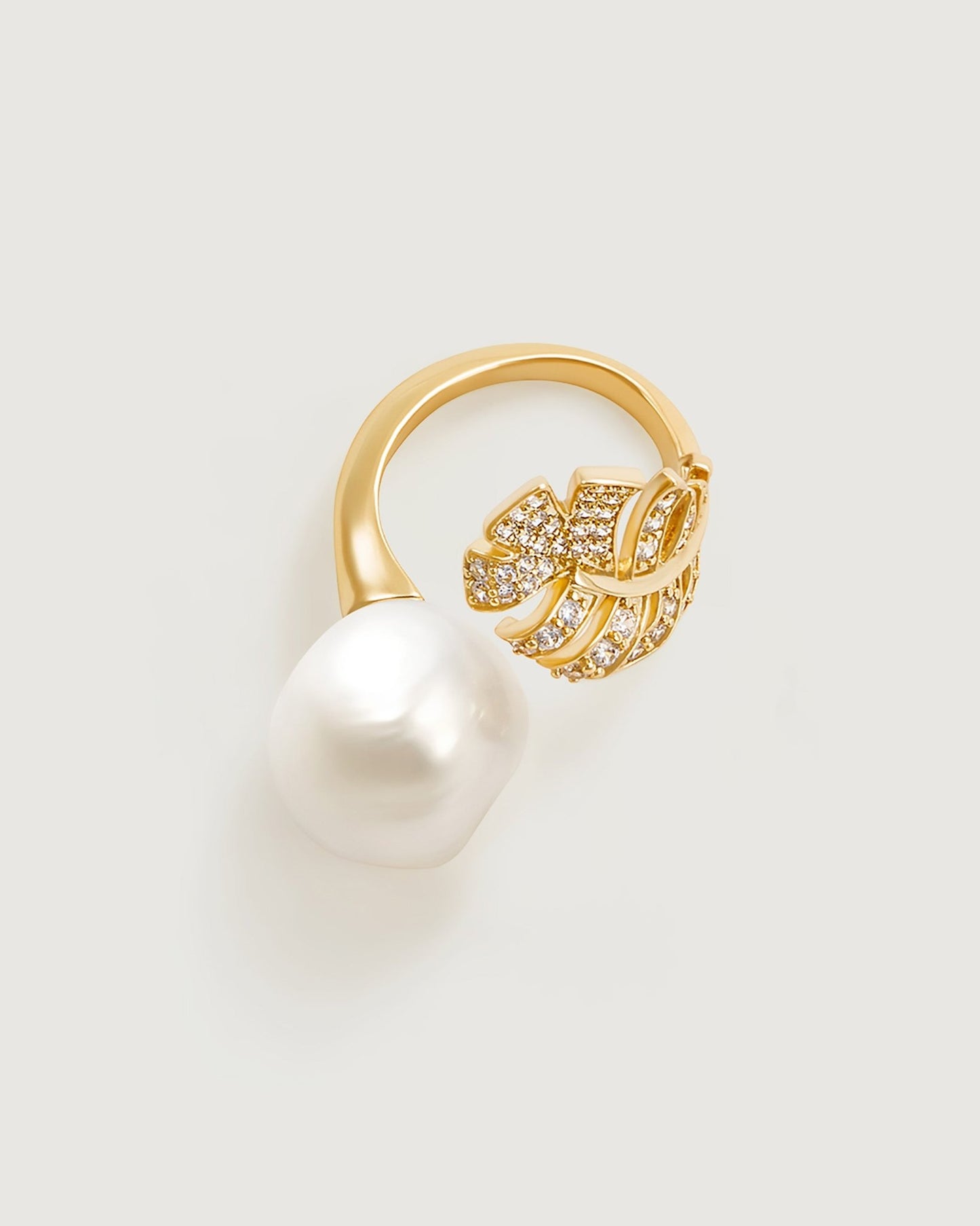 Sunshine Manor Baroque Pearl Ring - Amber lollipop