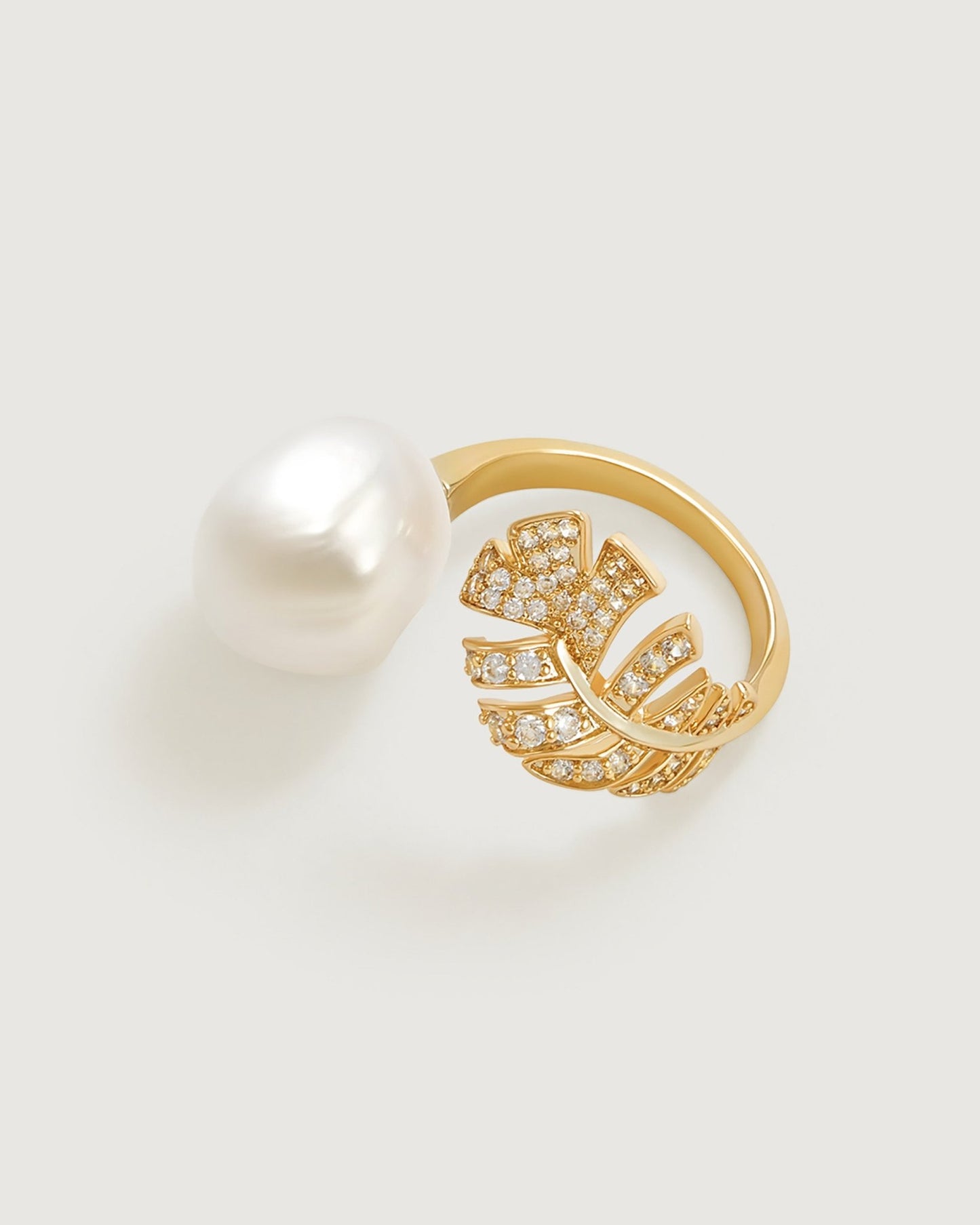 Sunshine Manor Baroque Pearl Ring - Amber lollipop