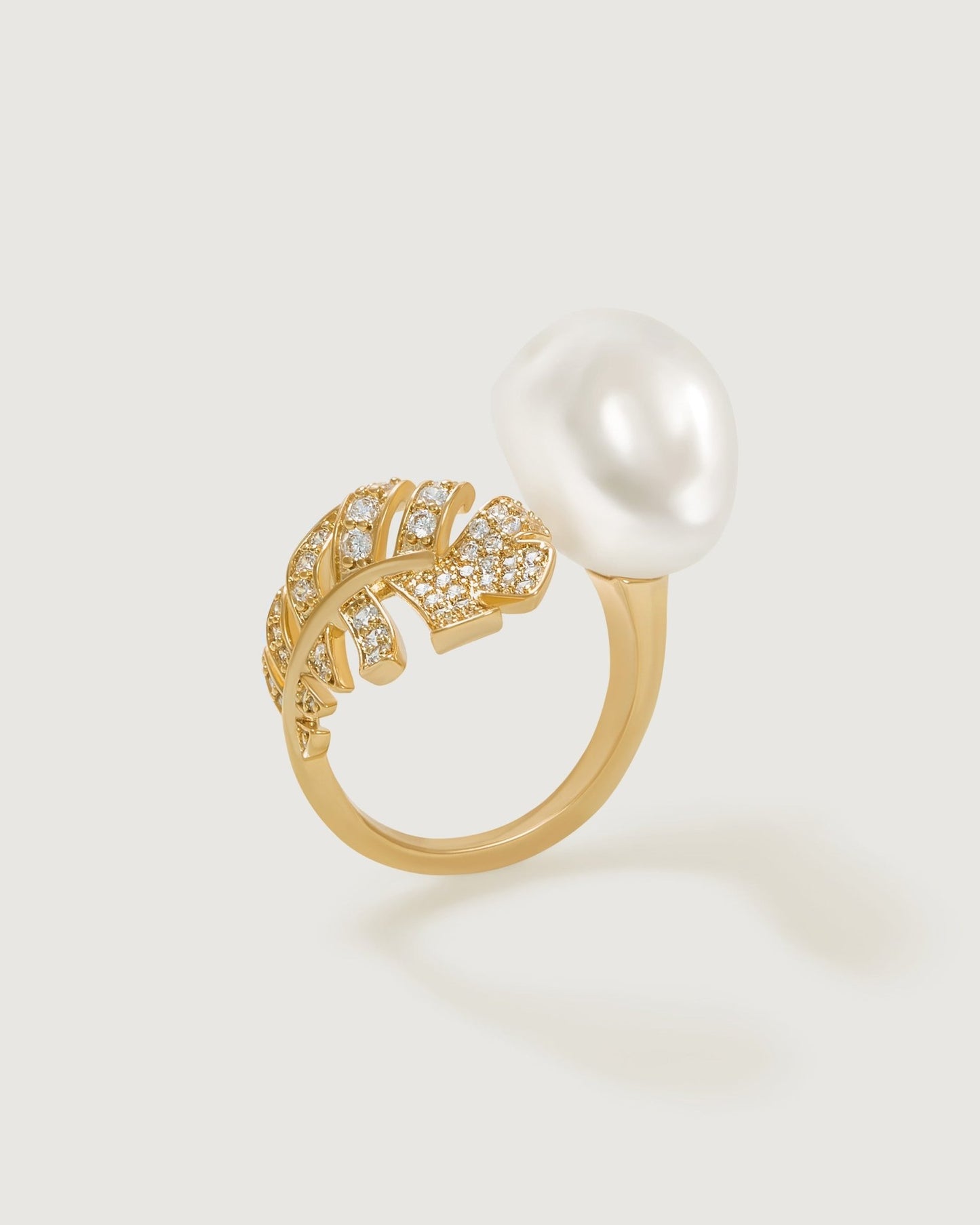 Sunshine Manor Baroque Pearl Ring - Amber lollipop