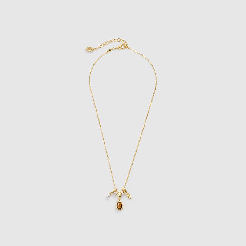Tiger’s Eye Charm Necklace AmberLollipop