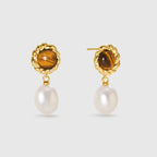 Tigerite Drop Earrings - Amber Lollipop