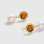 Tigerite Drop Earrings - Amber Lollipop
