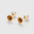Tigerite Stud Earrings - Amber Lollipop