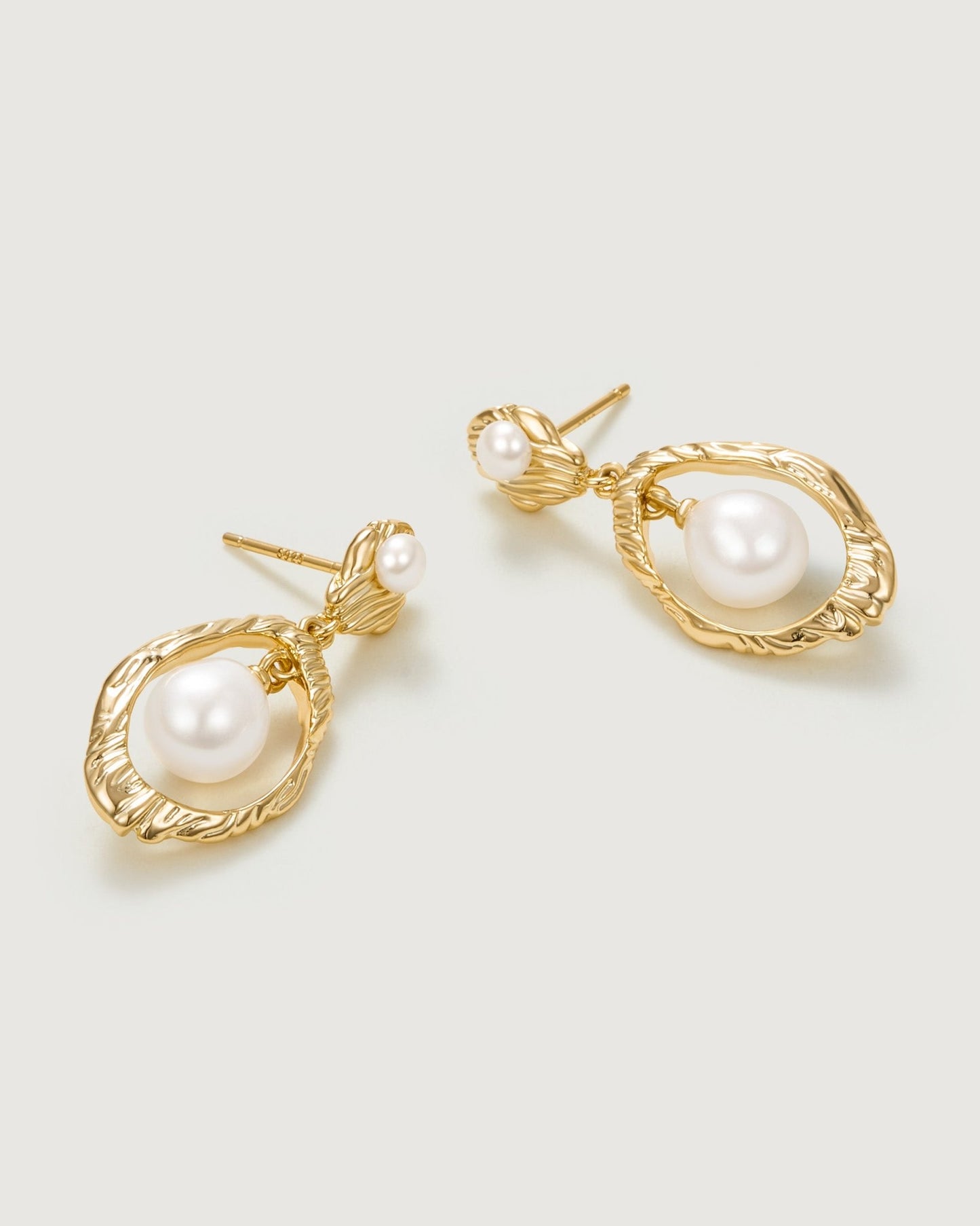 Time Baroque Pearl Earring - Amber lollipop