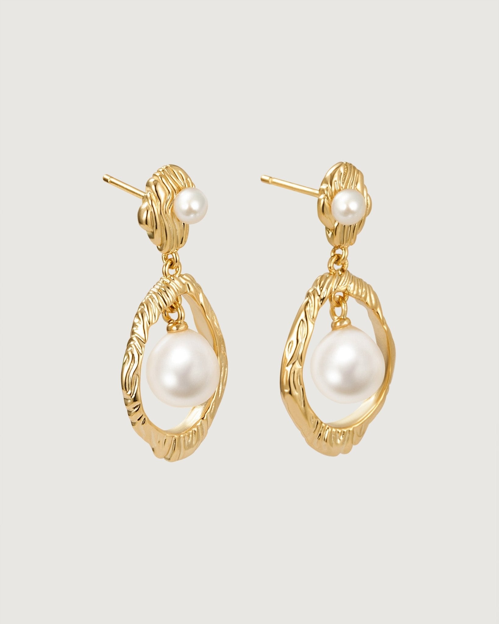 Time Baroque Pearl Earring - Amber lollipop