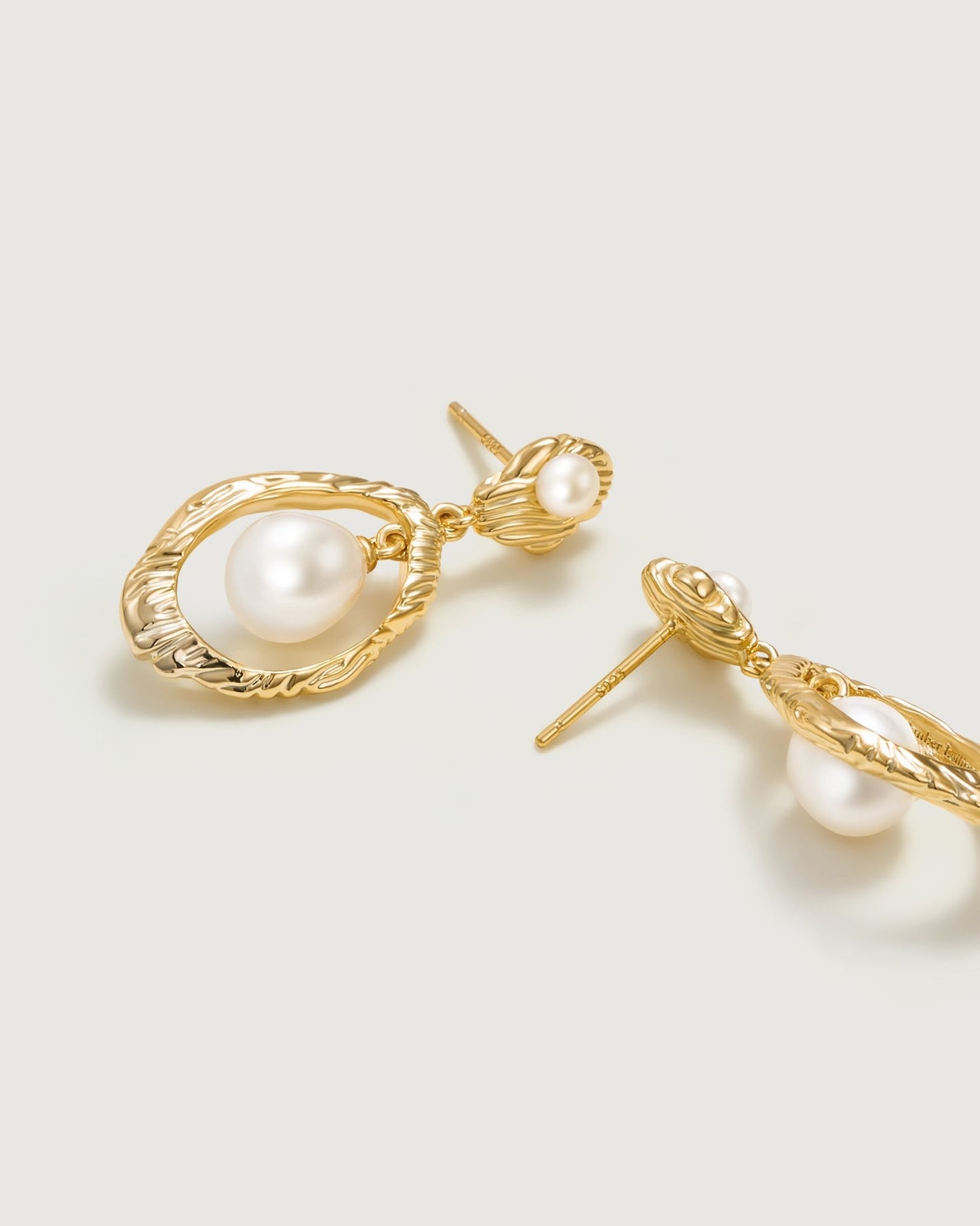 Time Baroque Pearl Earring - Amber lollipop