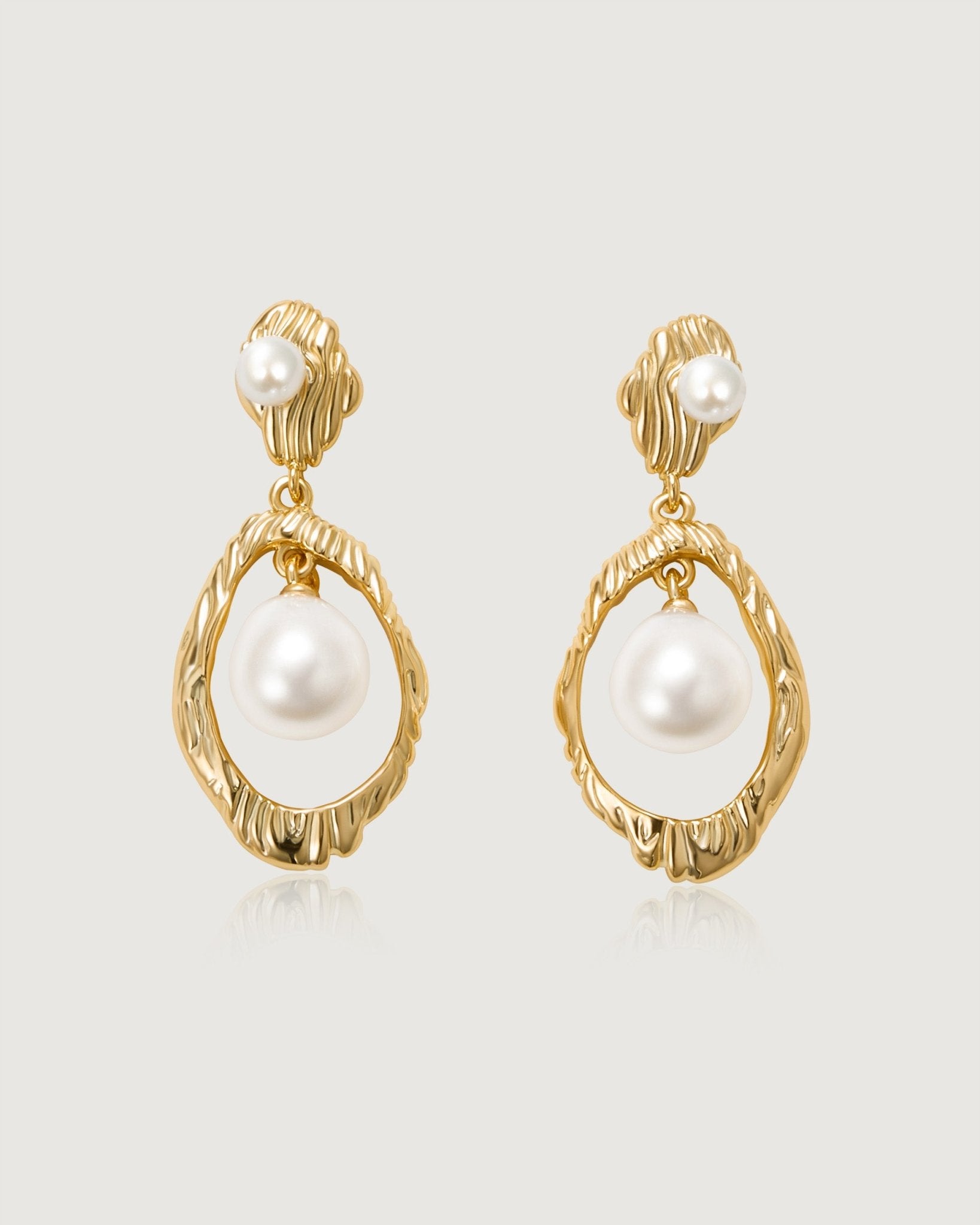 Time Baroque Pearl Earring - Amber lollipop