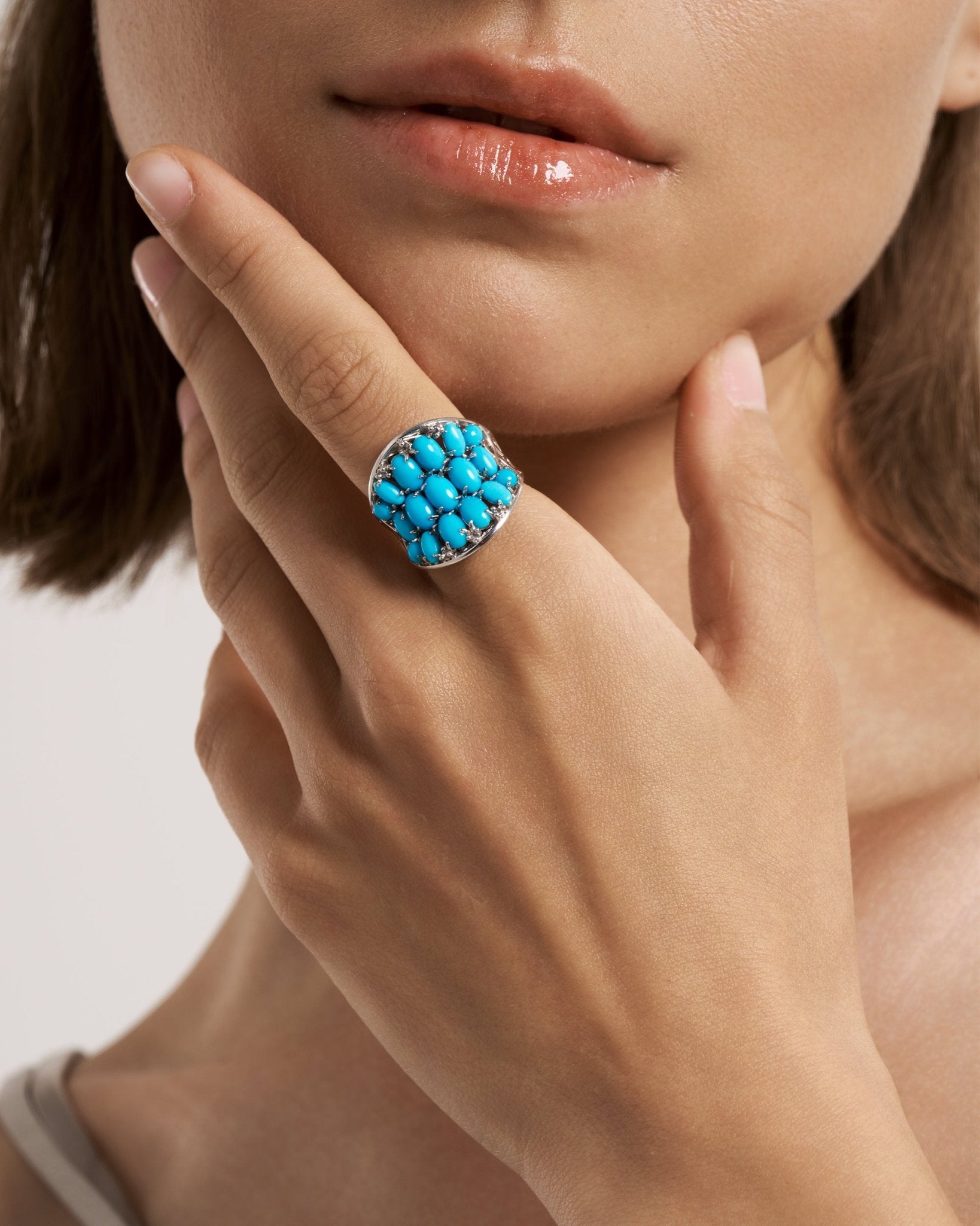 Turquoise Gem Ring - Amber Lollipop