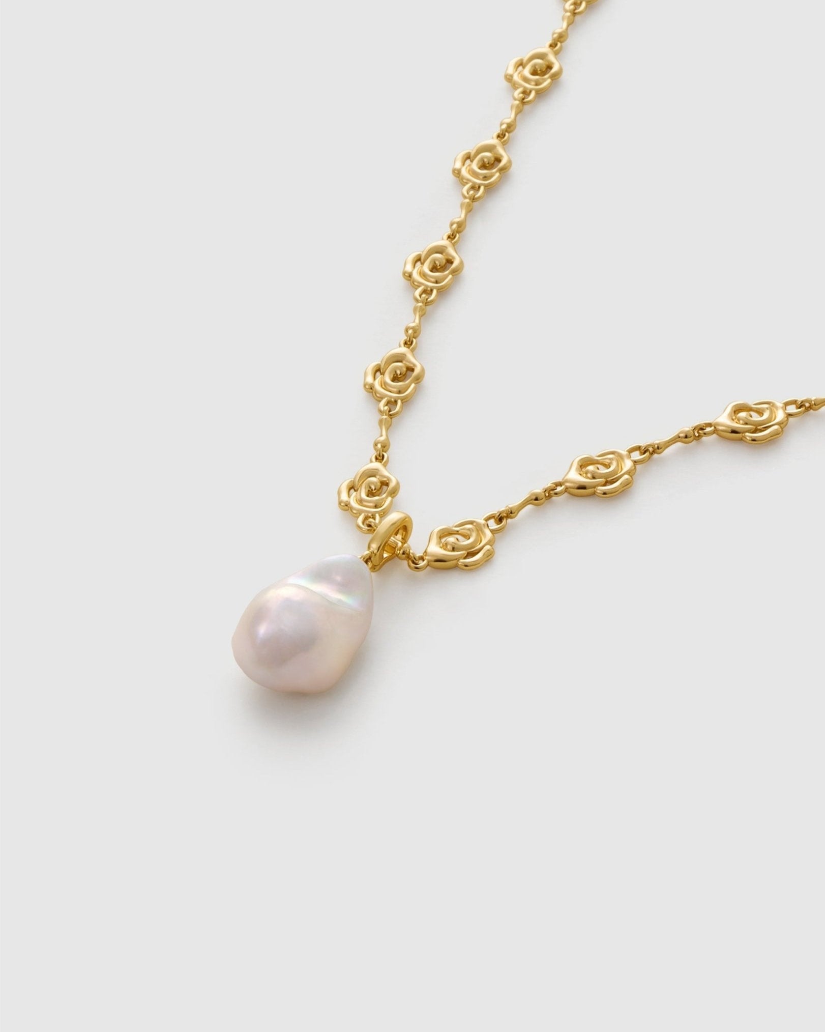 Venus Baroque Pearl Necklace - Amber lollipop