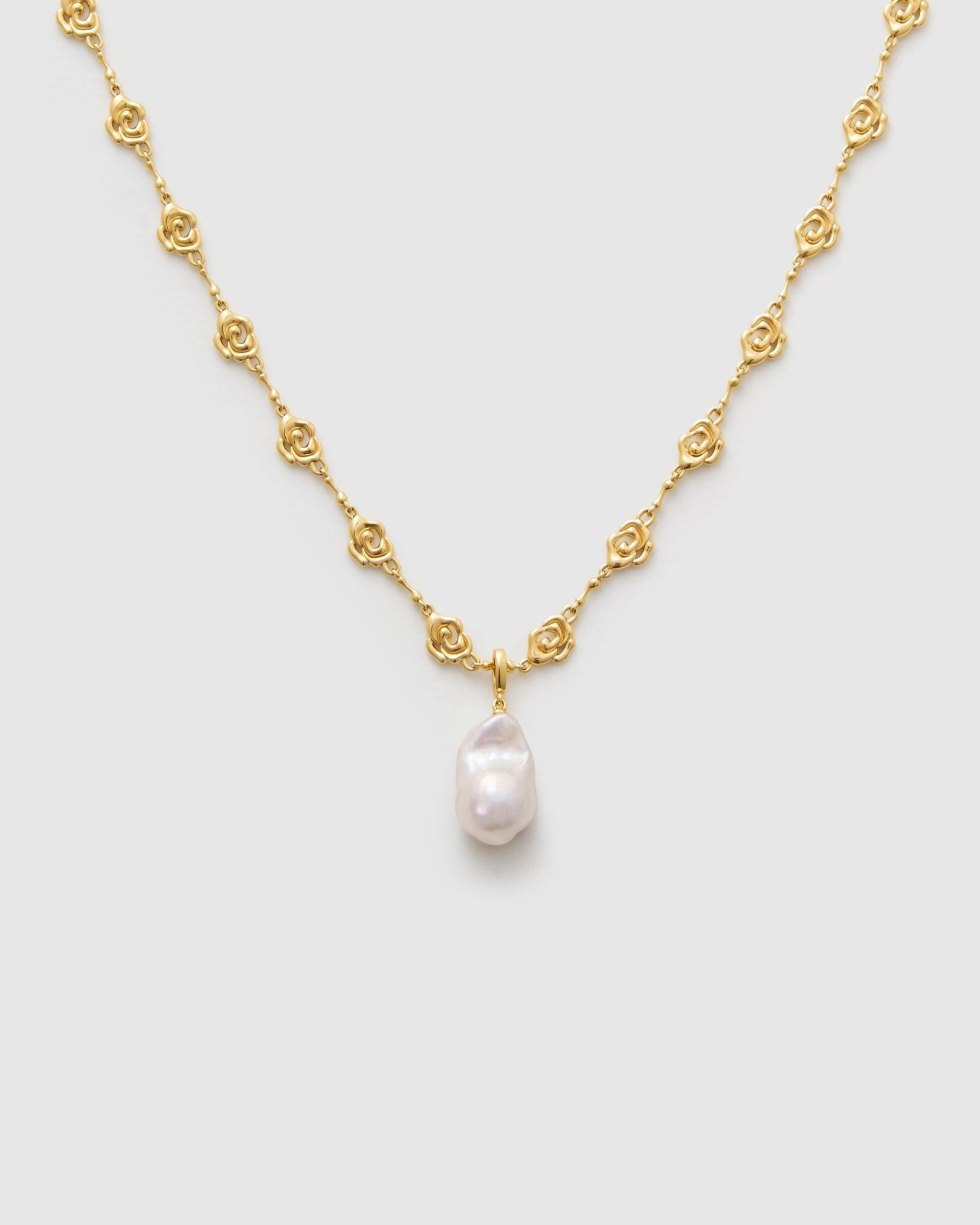 Venus Baroque Pearl Necklace - Amber lollipop