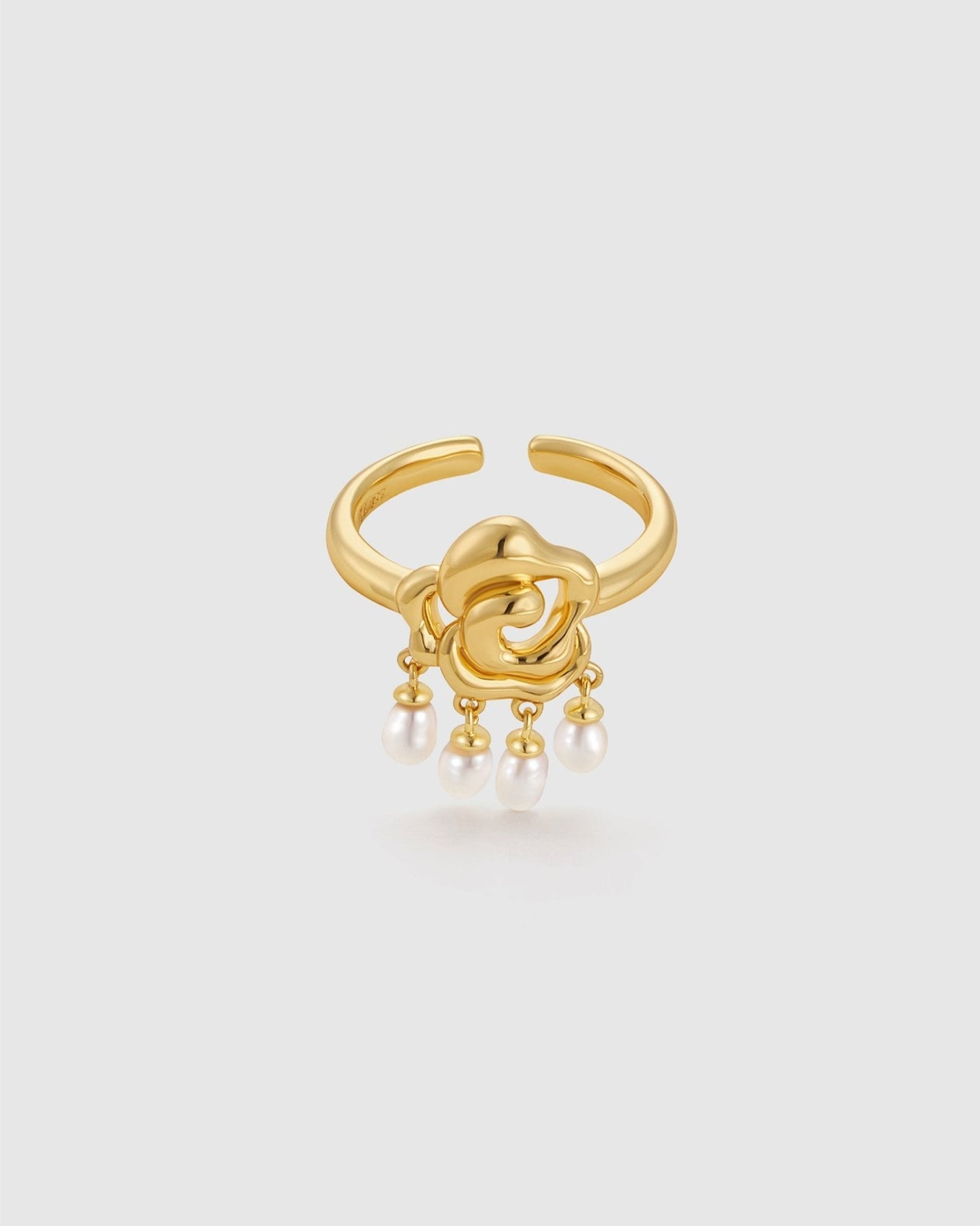 Venus Pearl Ring - Amber lollipop