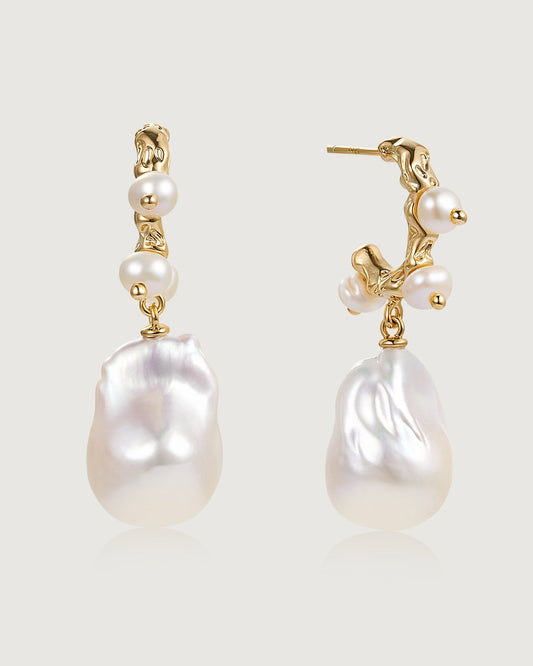 Waltz Baroque Pearl Earring - Amber lollipop