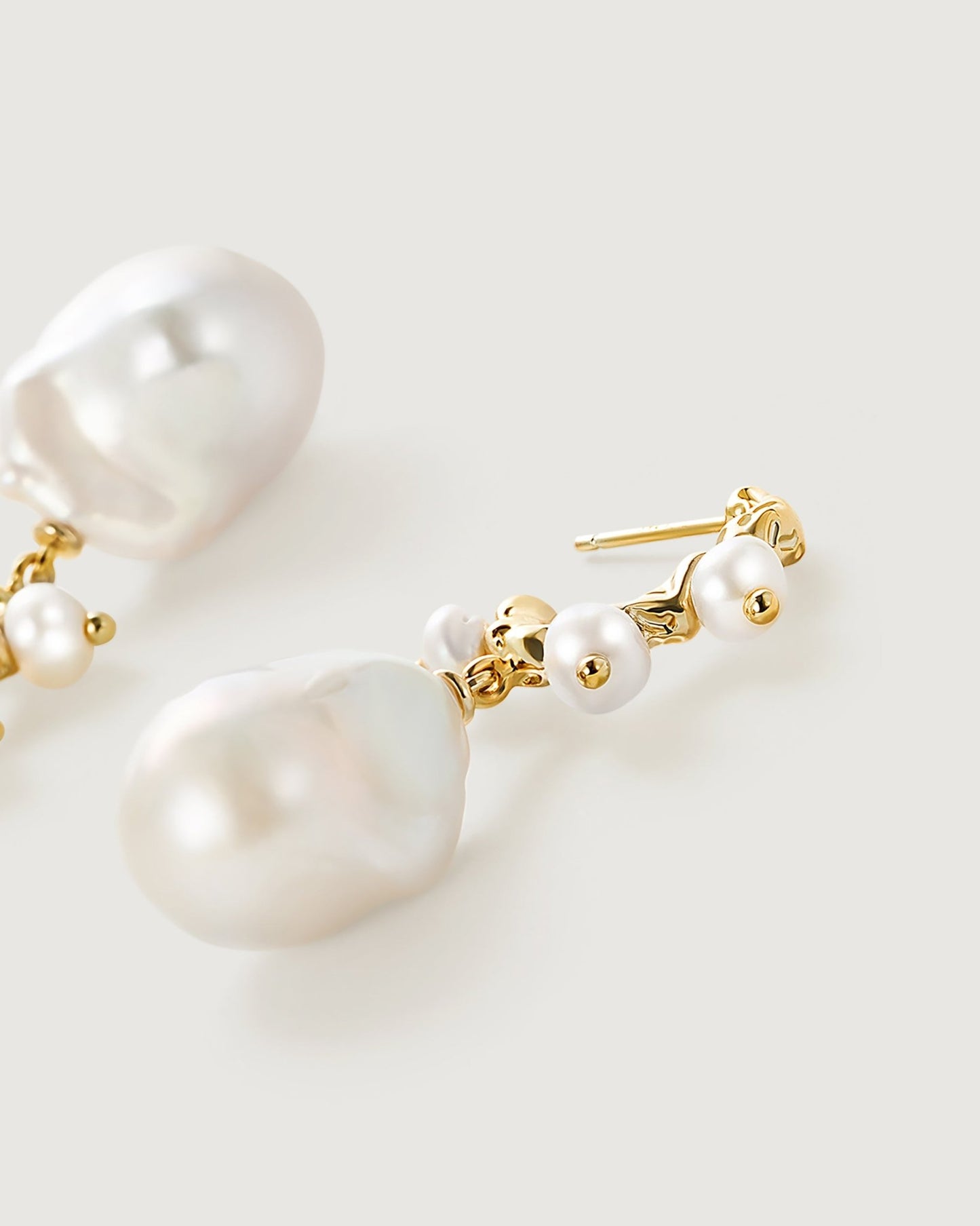 Waltz Baroque Pearl Earring - Amber lollipop