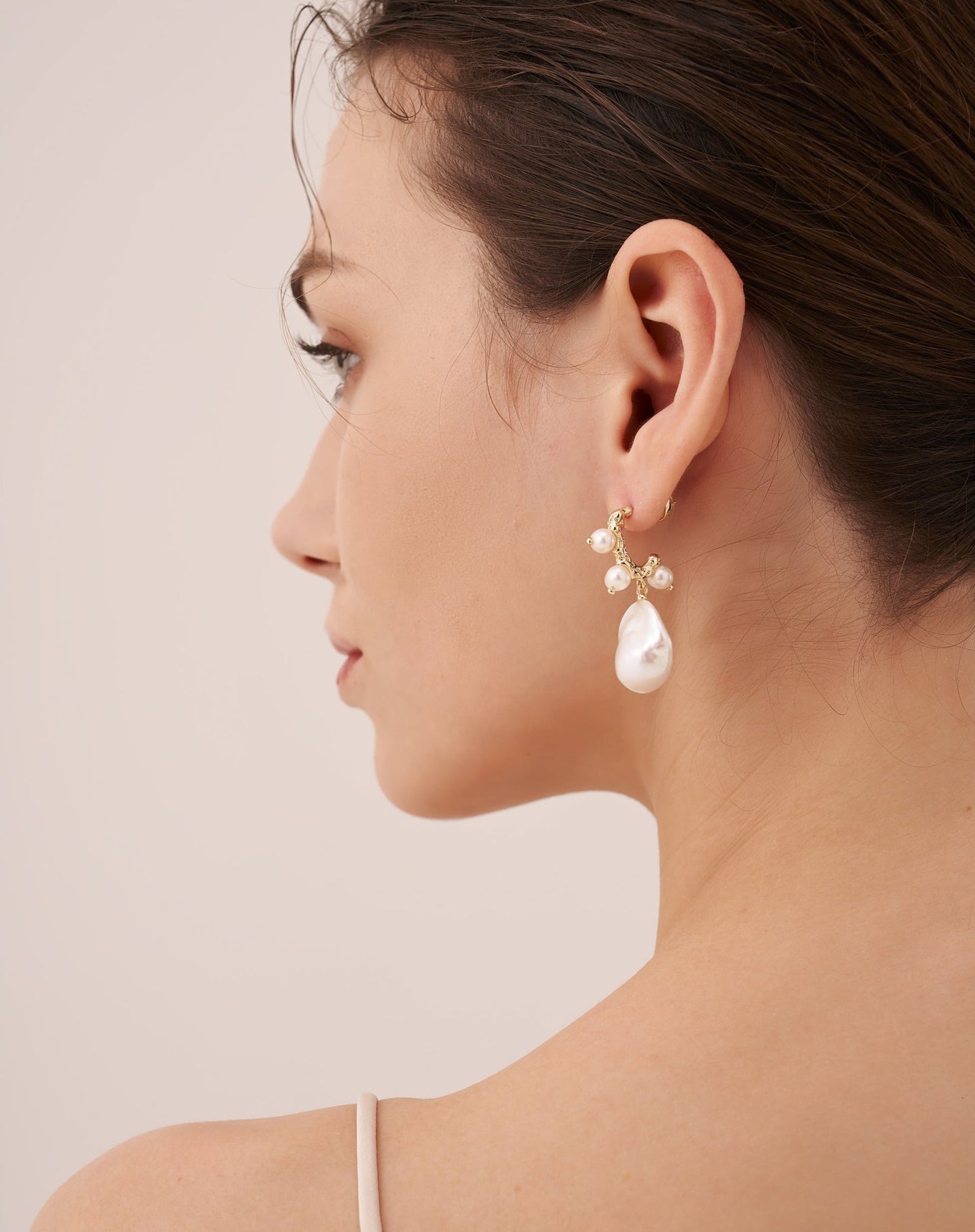 Waltz Baroque Pearl Earring - Amber lollipop