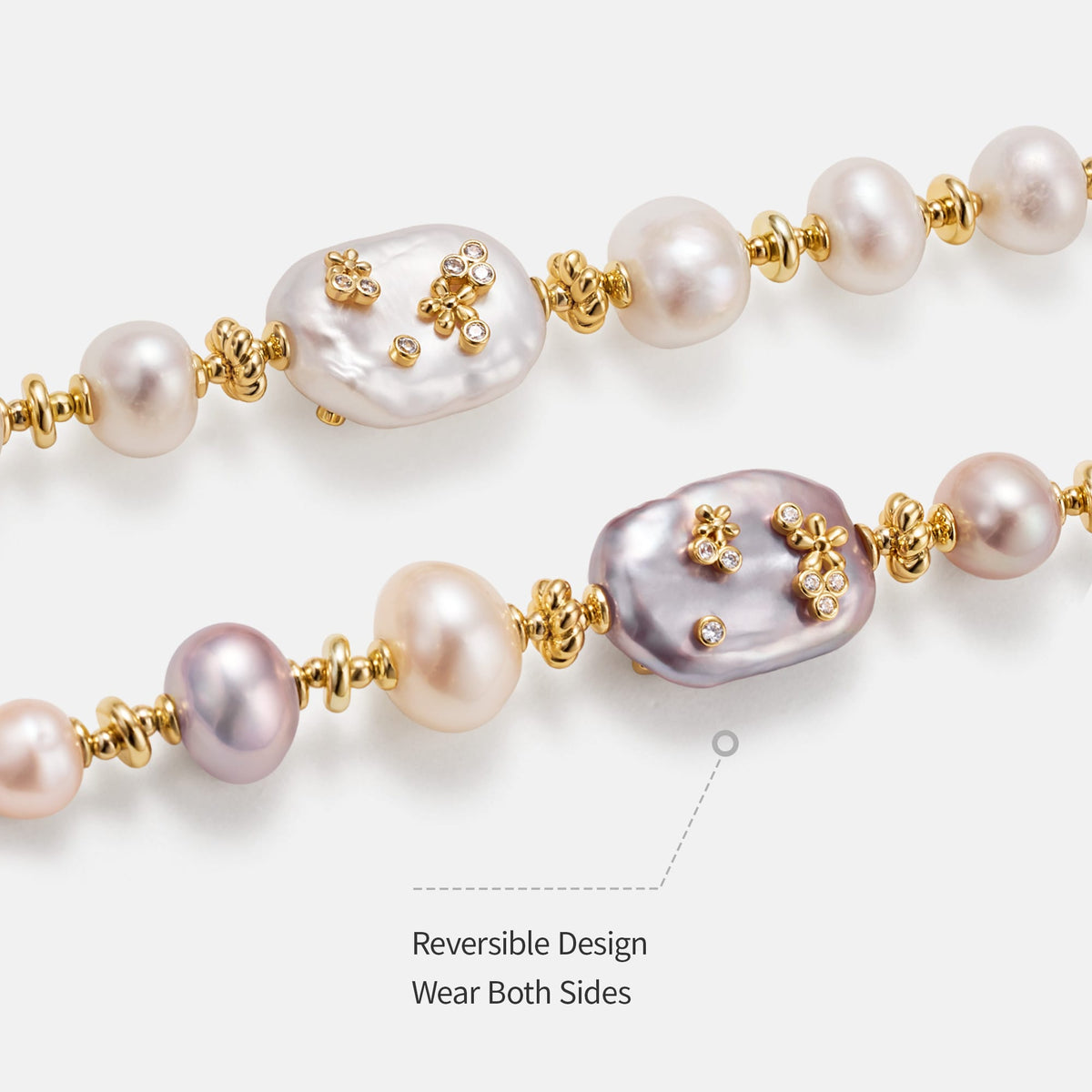 White Baroque Pearl Bee Bracelet AmberLollipop