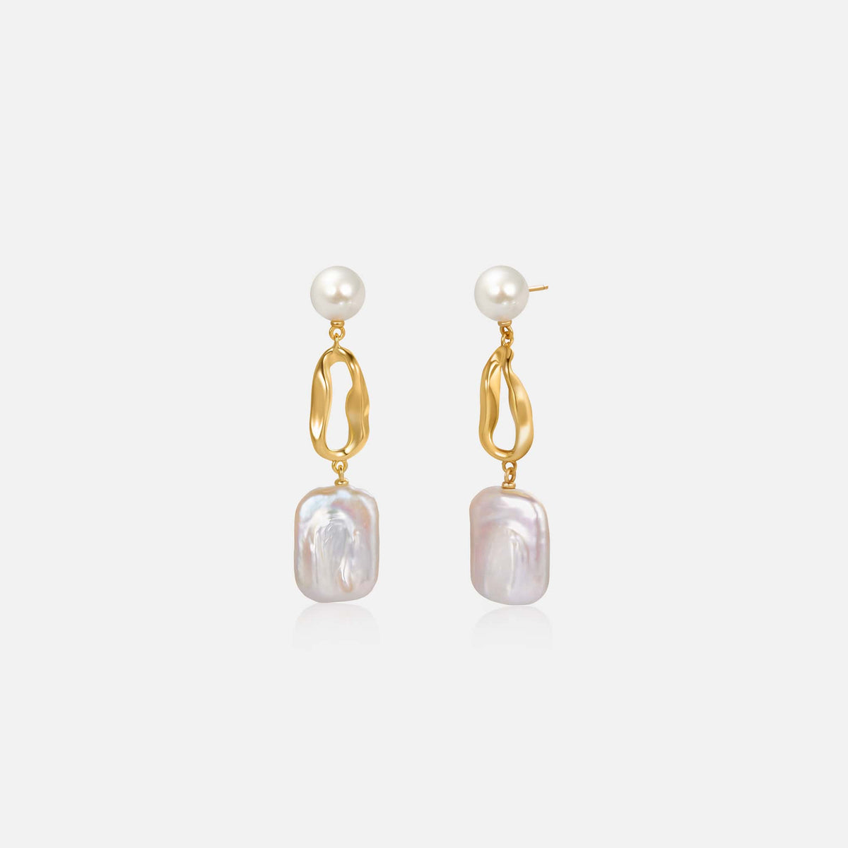 White Baroque Pearl Earring AmberLollipop