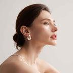 White Magnolia Pearl Earring