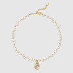 Irregular Pearl Choker Necklace With Zodiac Sign Pendant - Amber Lollipop